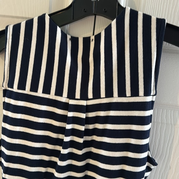 Monteau Los Angeles romper size medium color navy blue and white stripes two poc - Picture 5 of 5